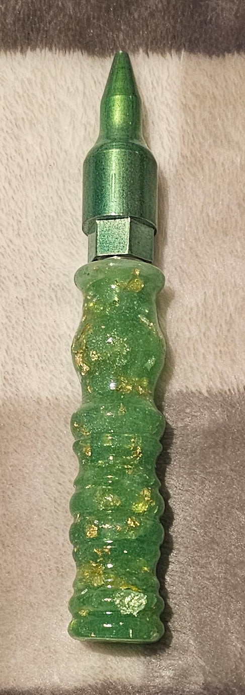 Green with Flakes 5 Total inches Regular Grip