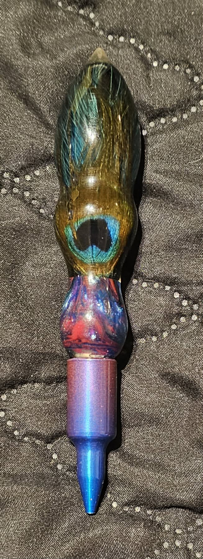 6 Total Inches Regular Grip  (Peacock Feather)