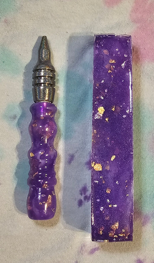 5 total inches regular grip Purple Flake