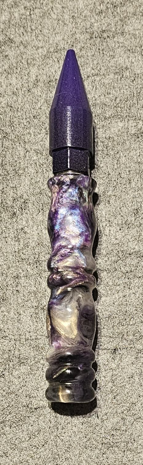 Purple and Black Pearlescent Slender Grip  5 Total inches
