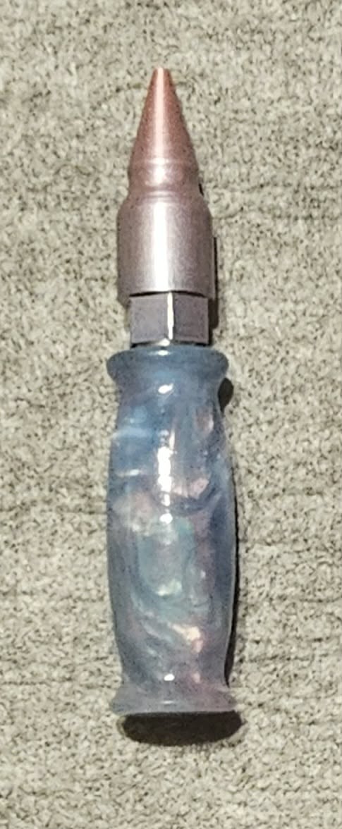 Pearlescent Pink and Blue Regular Grip 4.25 Total inches