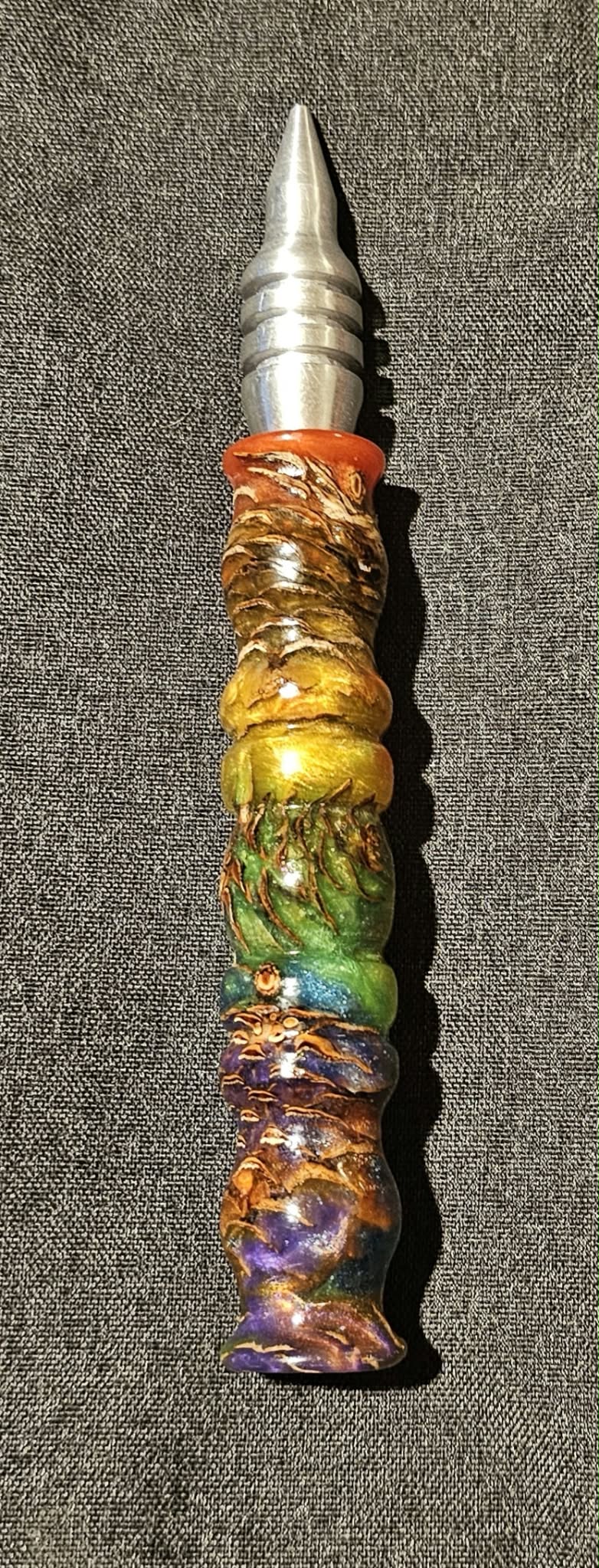 Rainbow Pinecone 6.25 Total inches Thick Grip